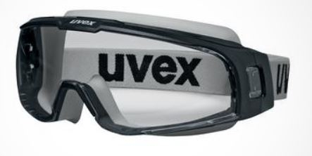 Vollsichtbrille Uvex u-sonic Farblos Fassung:sw/gr